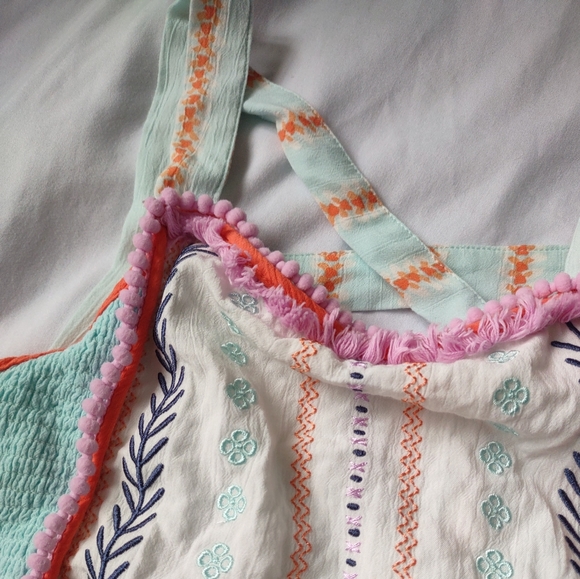 Matilda Jane 435 smocked pompom dress sz 16 - Picture 6 of 7